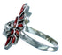 Red Oyster Shell Silver Chief Head Ring Size 8-1/2 Jewelry NS42774